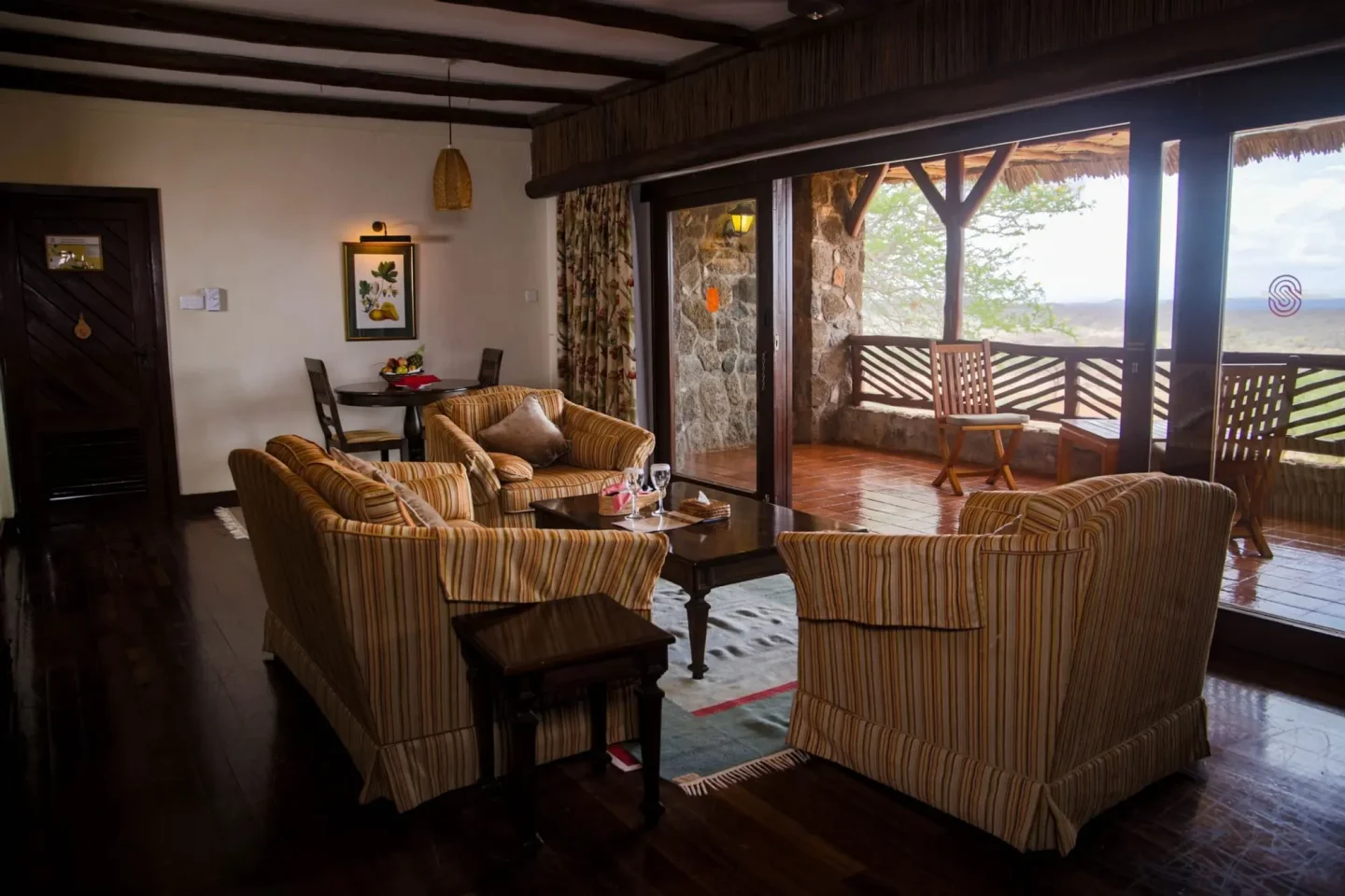 Kilaguni Serena Safari Lodge Suites with stunning views over the water hole and the Chyulu Hills