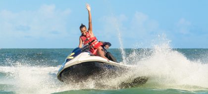 Jet skiing