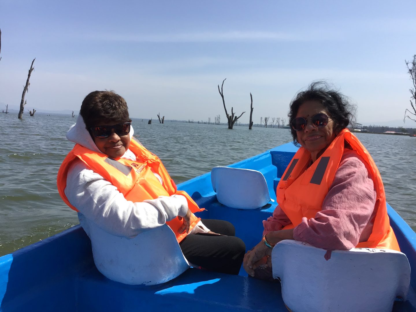 Guests enjoying boat ride at lake Naivasha